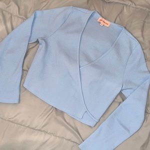 Lisa Says Gah Thermal Wrap Top